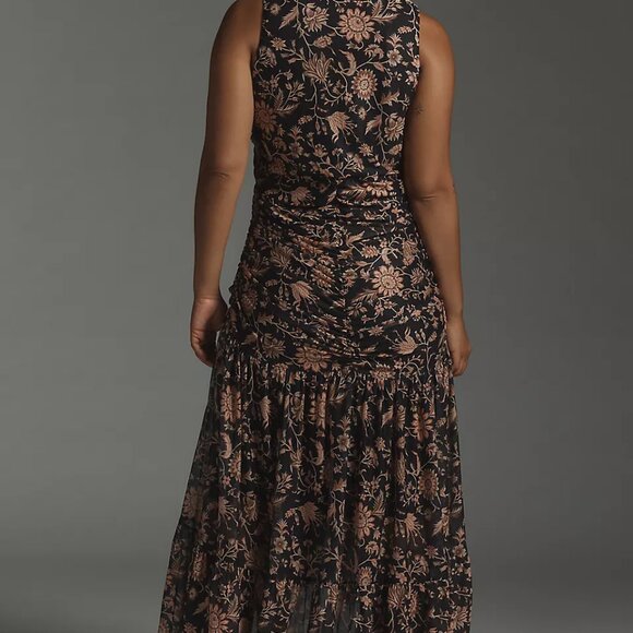 Anthropologie 4SI3NNA V-Neck Sleeveless Midi Dress MP - Picture 3 of 5